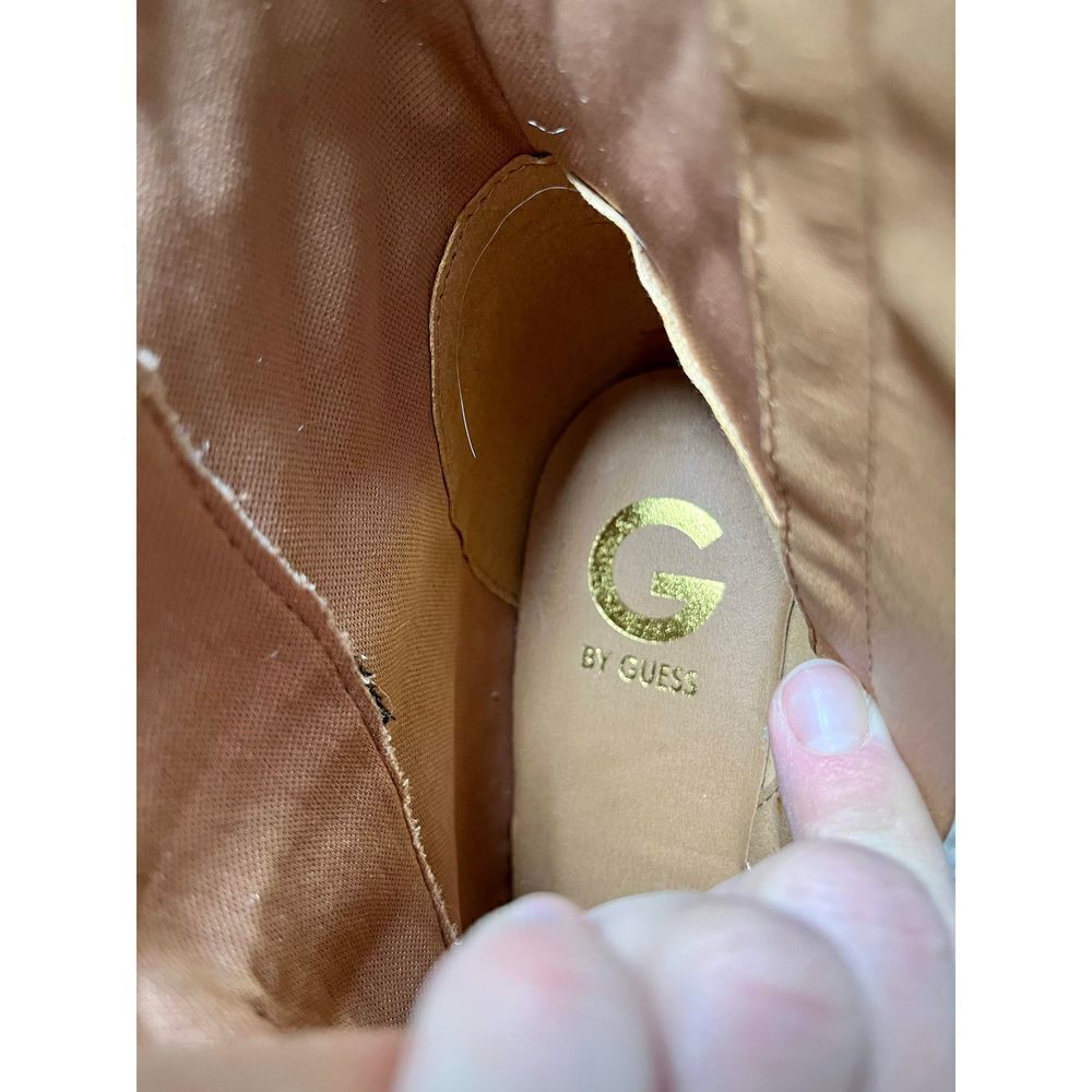 G by Guess Women’s Gift Tan Size Zip & Lace Up Quilted Combat Ankle Fashion Boot - Picture 11 of 12